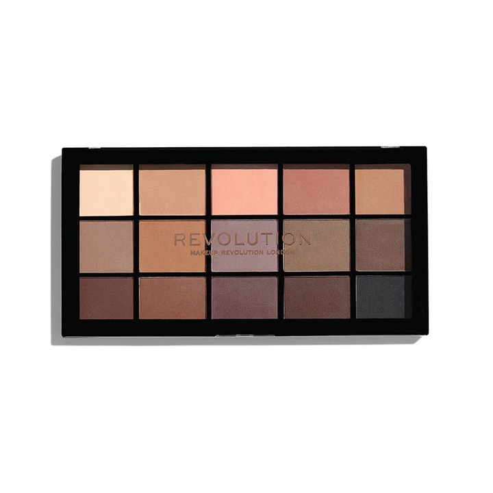 Палитра сенки за очи Makeup Revolution, Reloaded Basic Mattes, 16.5 гр