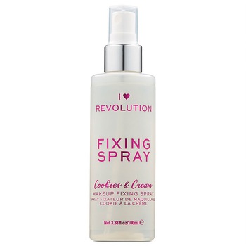 Spray fixator de machiaj Makeup Revolution, I Heart Cookies & Cream, 100 ml Spray fixator de machiaj Makeup Revolution, I Heart Cookies & Cream, 100 ml