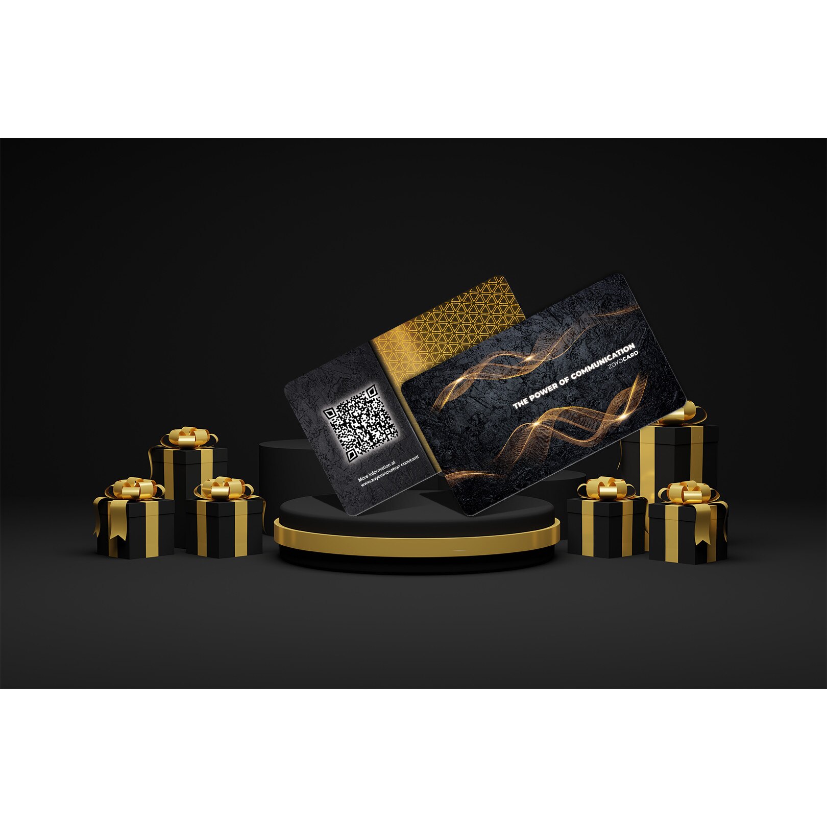 Дигиталната визитна картичка ZoYo Card Gold, 120 x 75 x 5 мм eMAG.bg