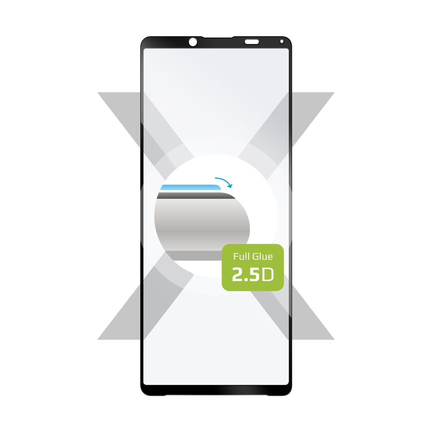 Folie de protectie Full-Cover pentru Sony Xperia 10 III, Fixed, Sticla securizata, Negru
