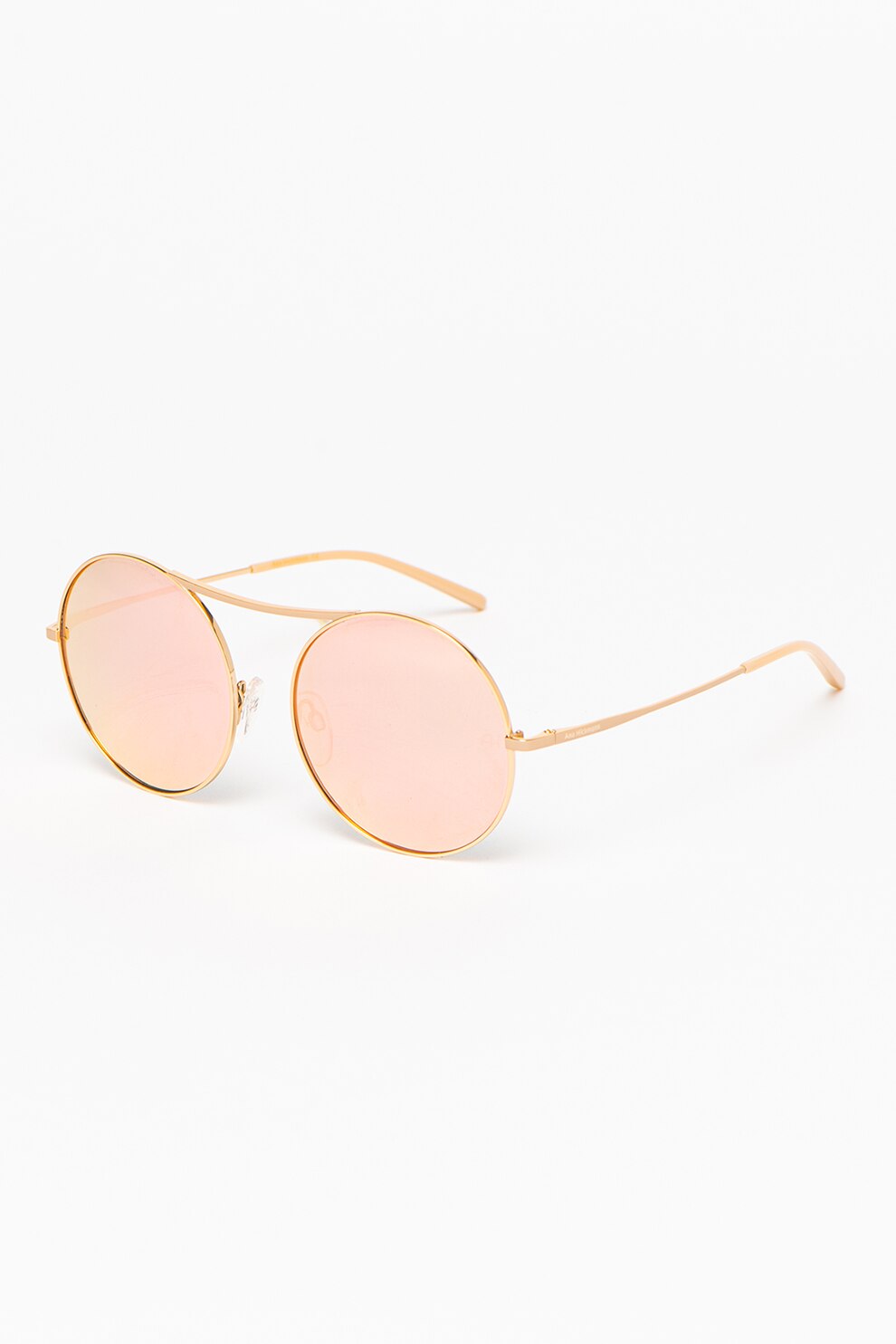 Ana Hickmann, Ochelari de soare rotunzi, Auriu, 57-18-145 Standard