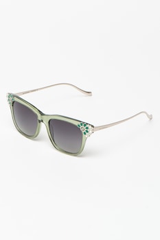 Ana Hickmann, Ochelari de soare wayfarer cu cristale, Verde marin, 53-18-145 Standard Ana Hickmann, Ochelari de soare wayfarer cu cristale, Verde marin, 53-18-145 Standard