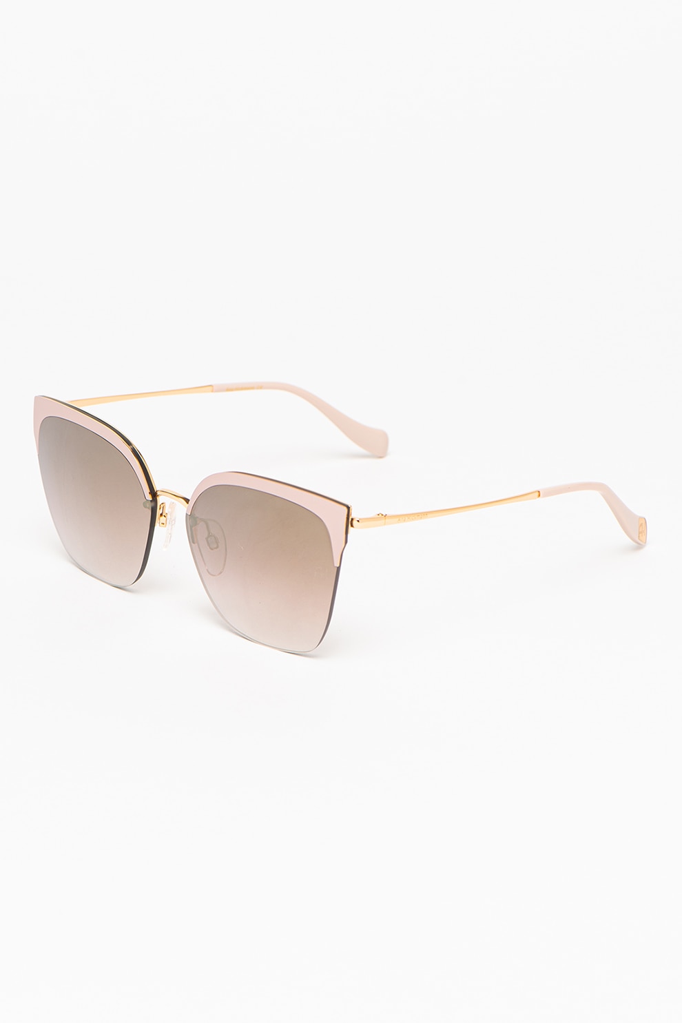 Ana Hickmann, Ochelari de soare cat-eye cu rama metalica, Maro/Auriu rose, 61-16-145 Standard