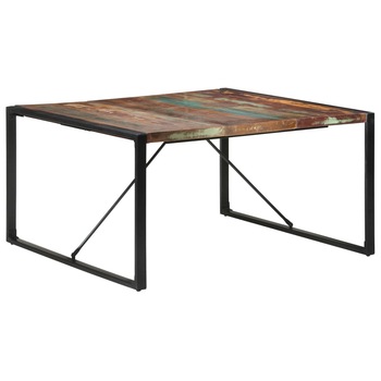 Masa de bucatarie din lemn masiv reciclat vidaXL, Lemn, 140 x 140 x 75 cm, Multicolour Masa de bucatarie din lemn masiv reciclat vidaXL, Lemn, 140 x 140 x 75 cm, Multicolour