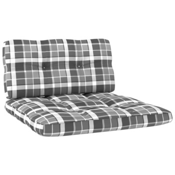 Set de 2 perne pentru canapea de gradina din paleti, vidaXL, Tesatura, 80 x 80 x 12 cm, Gri/Alb Set de 2 perne pentru canapea de gradina din paleti, vidaXL, Tesatura, 80 x 80 x 12 cm, Gri/Alb