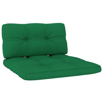 Set de 2 perne pentru canapea de gradina din paleti, vidaXL, Tesatura, 80 x 80 x 12 cm, Verde Set de 2 perne pentru canapea de gradina din paleti, vidaXL, Tesatura, 80 x 80 x 12 cm, Verde