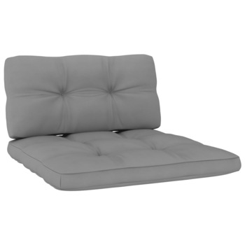 Set de 2 perne pentru canapea de gradina din paleti, vidaXL, Tesatura, 80 x 80 x 12 cm, Gri Set de 2 perne pentru canapea de gradina din paleti, vidaXL, Tesatura, 80 x 80 x 12 cm, Gri