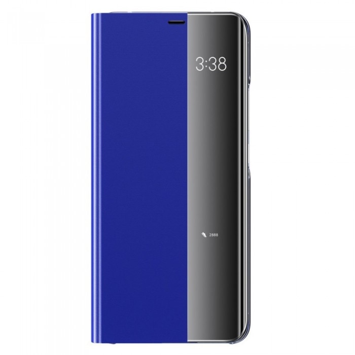 Husa de protectie Sleep Case pentru Huawei P30 Pro, functie kickstand, Albastru Negru, CRB-BBL3439