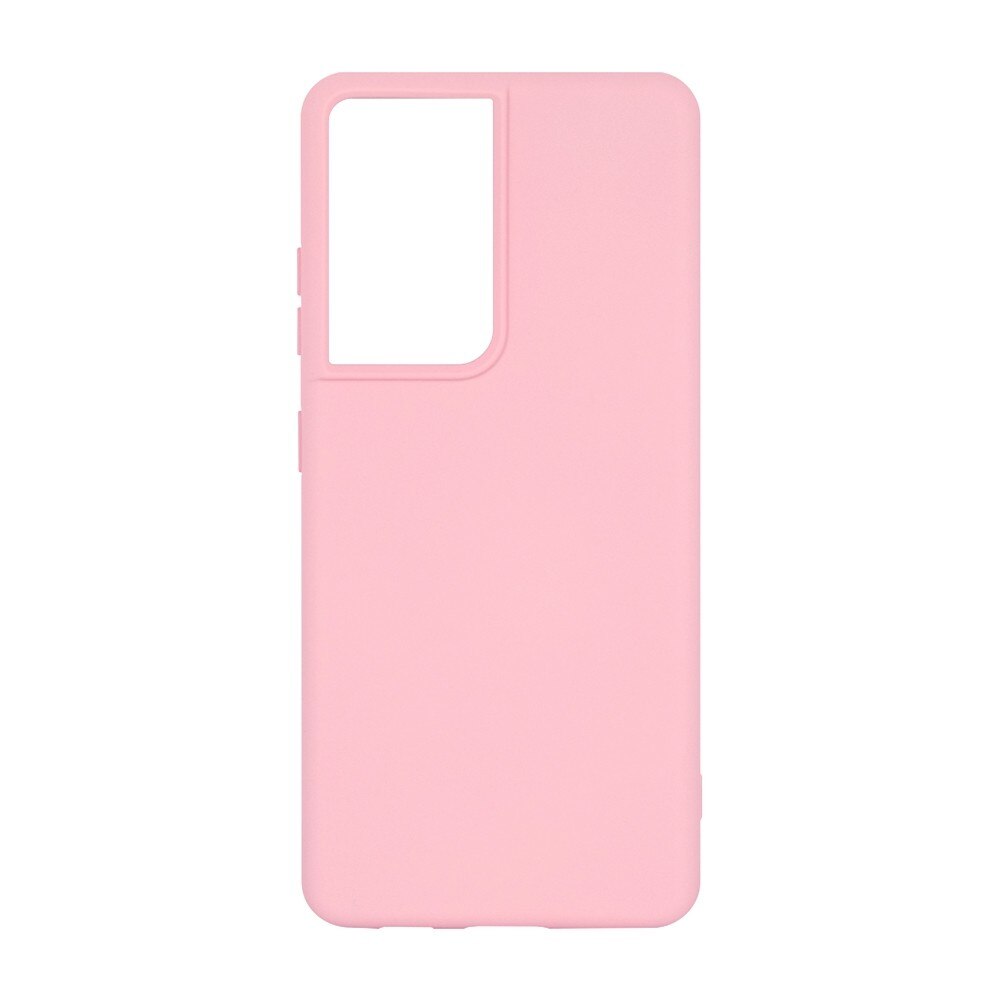 Husa de protectie flexibila pentru Samsung Galaxy S21 Ultra 5G, bumper, carcasa, soft TPU, Roz, BBL2349