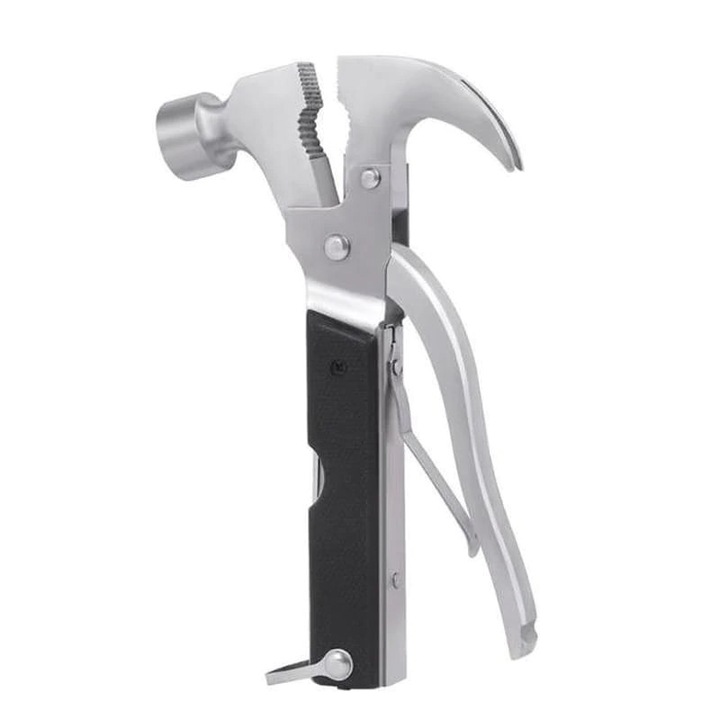 Scula multifunctionala Multi18Tool, 18 accesorii incluse , materiale de calitate, utila,maner antiderapant,argintiu/negru,Doty