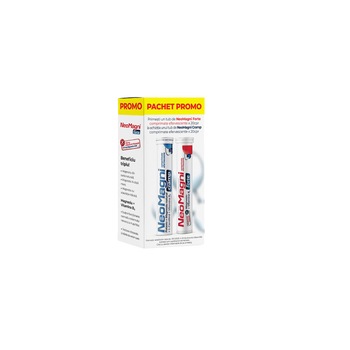 Set NeoMagni Cramp, impotriva crampelor musculare si NeoMagni Forte, impotriva oboselii si a starilor de extenuare, 20+20 comprimate efervescente Set NeoMagni Cramp, impotriva crampelor musculare si NeoMagni Forte, impotriva oboselii si a starilor de extenuare, 20+20 comprimate efervescente