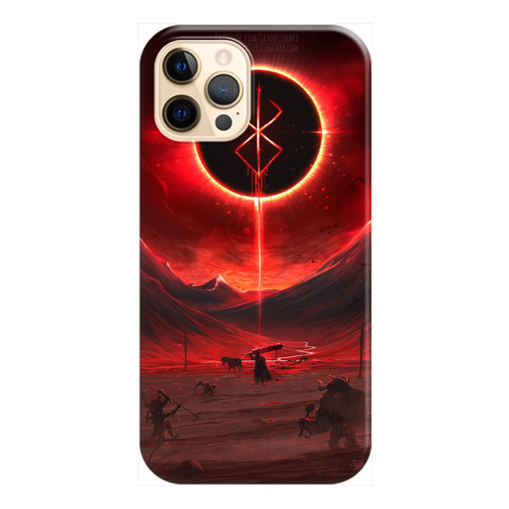 Husa silicon compatibila cu Apple iPhone 12, iPhone 12 Pro model Red Eclipse, Silicon, TPU Viceversa