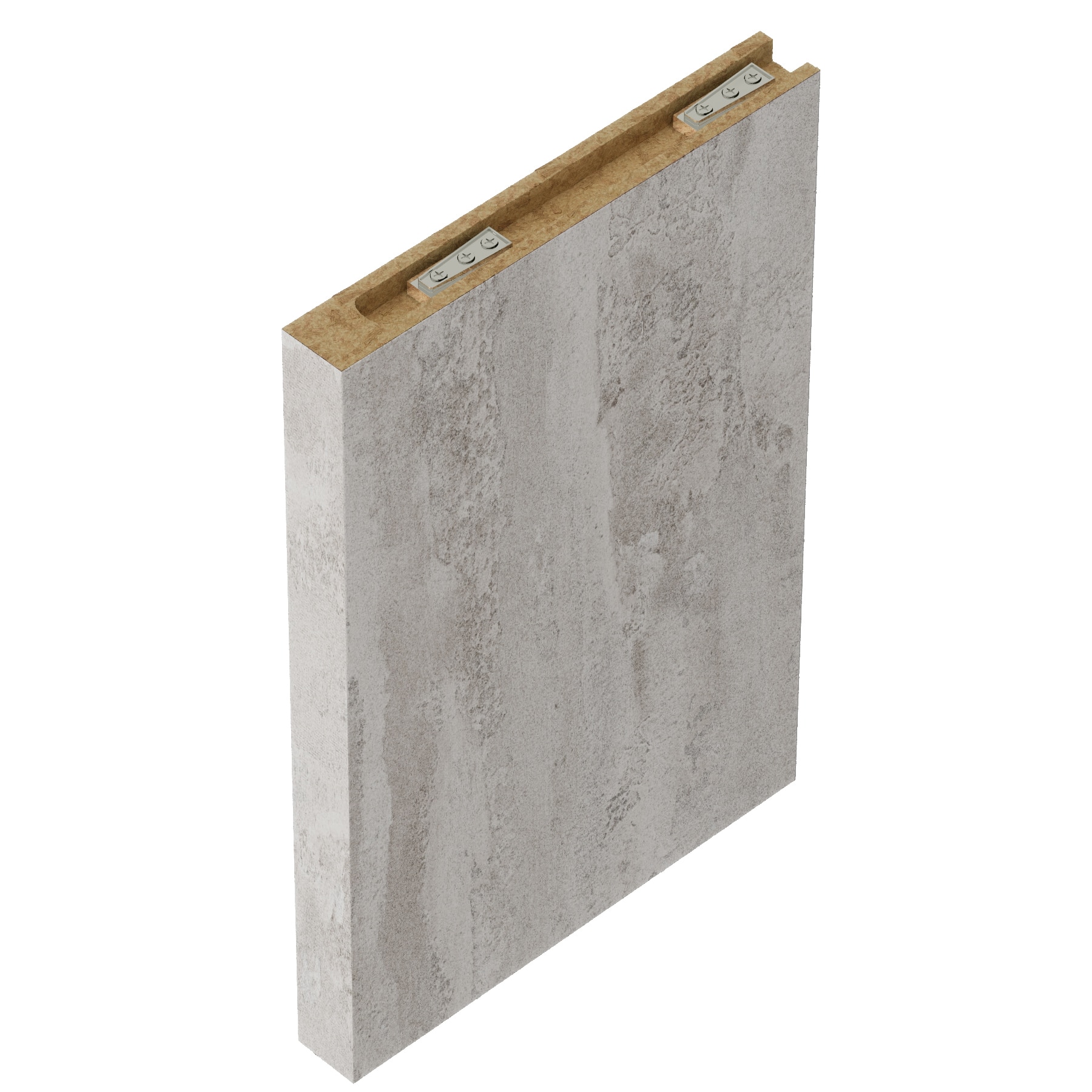 Flanc vertical KRING, texturat, gri ciment, 30x46x3.8 cm