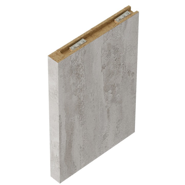 KRING Függőleges oldal, texturált, cement szürke, 30 x 46 x 3.8 cm