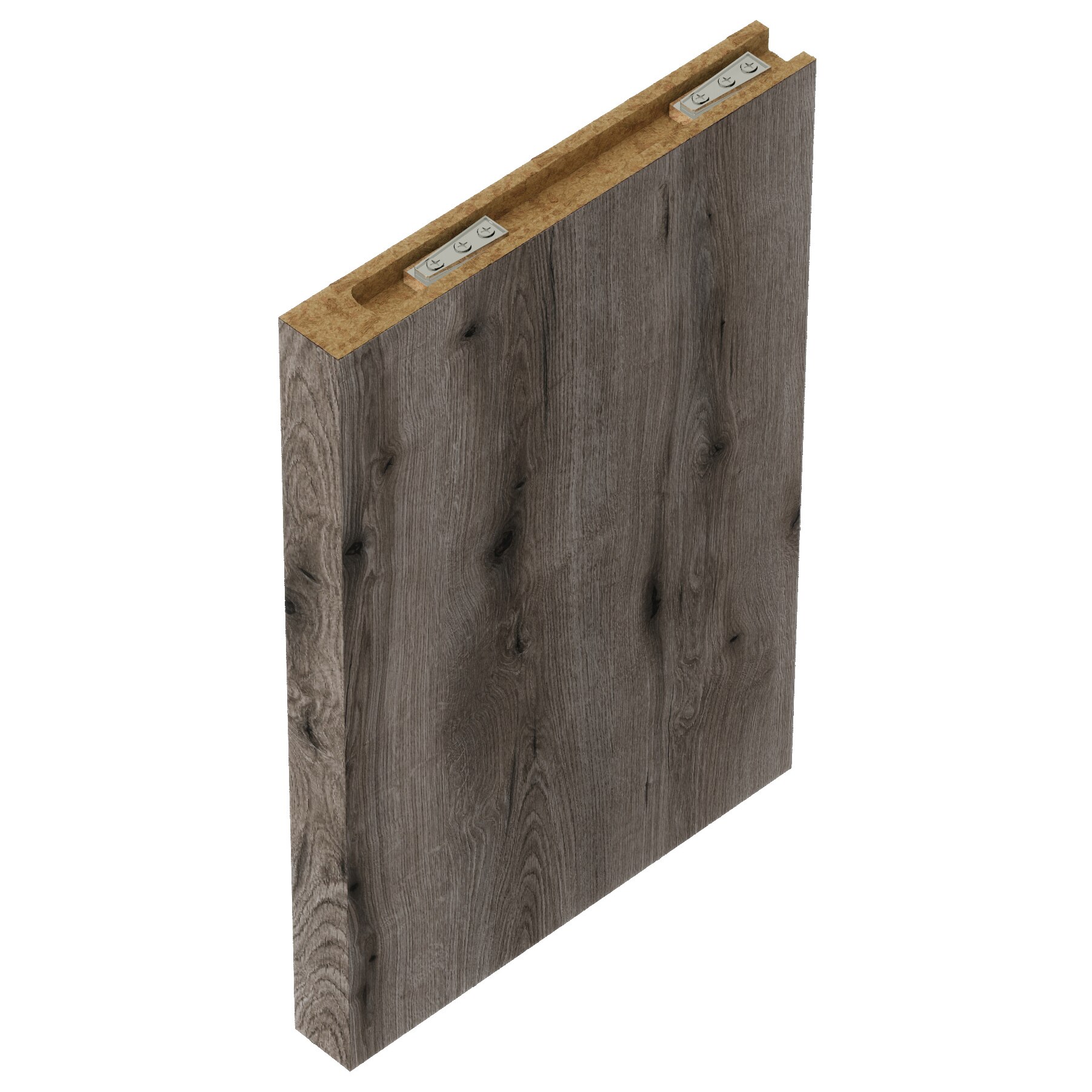 Flanc vertical KRING, texturat, stejar fosil, 30x46x3.8 cm