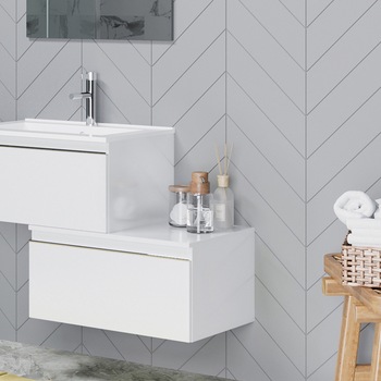 Sertar suspendat Kring Albatros, alb lucios, 60.2x31.6x46 cm Sertar suspendat Kring Albatros, alb lucios, 60.2x31.6x46 cm