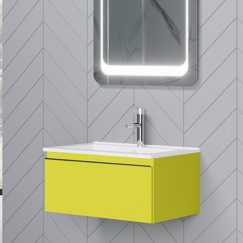 Masca suspendata Kring Albatros cu un sertar, verde olive mat, 60.2x30x45.5 cm