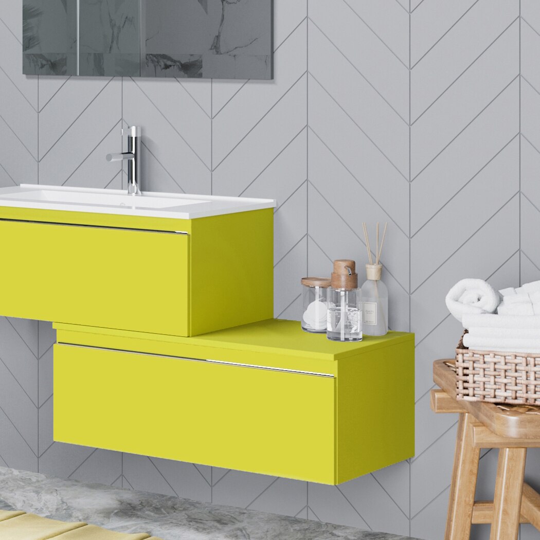 Sertar suspendat Kring Albatros, verde olive mat, 80.2x31.6x46 cm