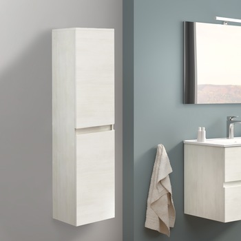 Coloana suspendata cu 2 usi KRING Easy, stejar alb, 31.5x136x33.5 cm Coloana suspendata cu 2 usi KRING Easy, stejar alb, 31.5x136x33.5 cm