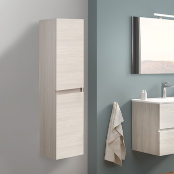 Coloana suspendata cu 2 usi KRING Easy, stejar gri, 31.5x136x33.5 cm Coloana suspendata cu 2 usi KRING Easy, stejar gri, 31.5x136x33.5 cm