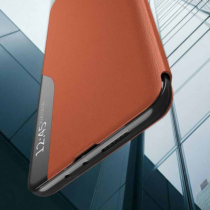 UIQ Fold Book Cover за Xiaomi Redmi Note 13 Pro 5G / Poco X6, Екологична кожа, Устойчивост на надраскване, Леко повдигнати ръбове, Достъп до порта, Функция на стойка, Син