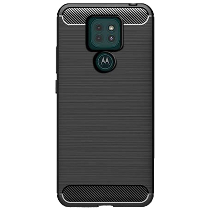 Калъф G-Tech, За Motorola Moto E7 Plus, TPU carbon, Черен