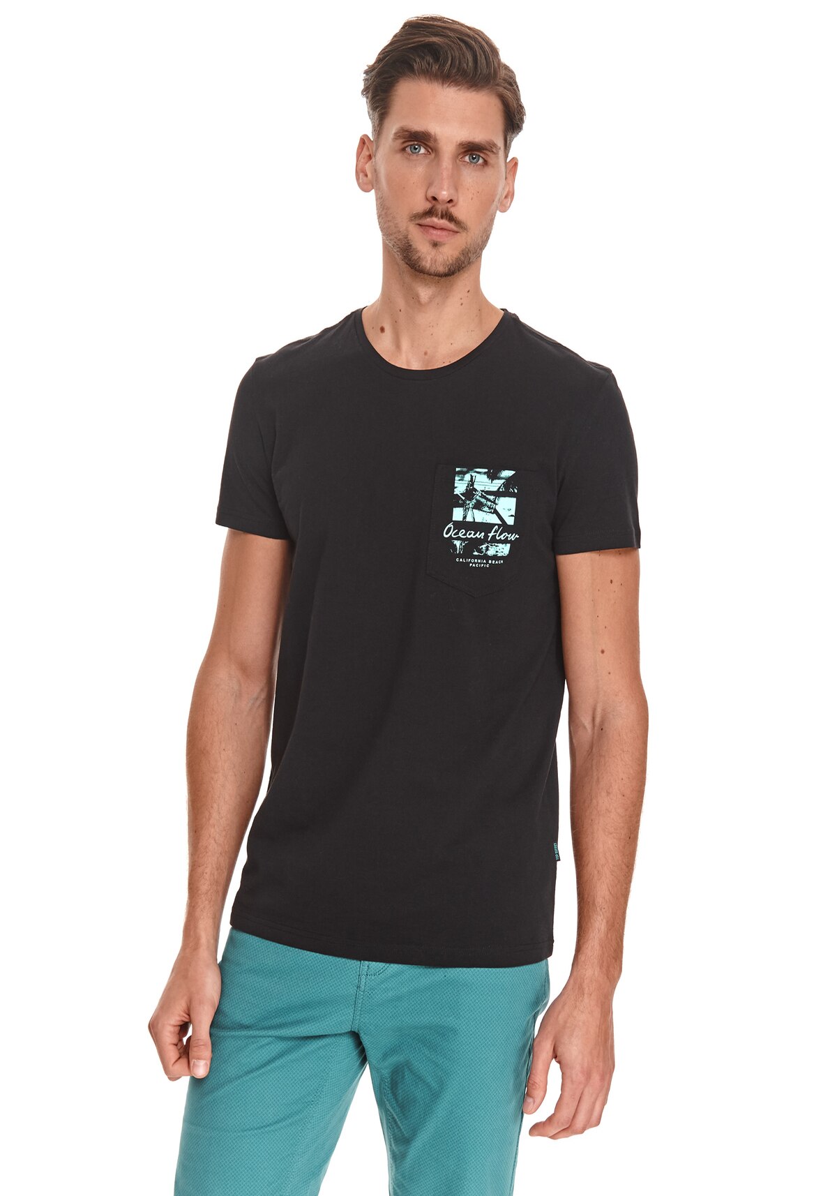 Tricou barbati, TOP SECRET, SPO5134, Gri (Graphite)