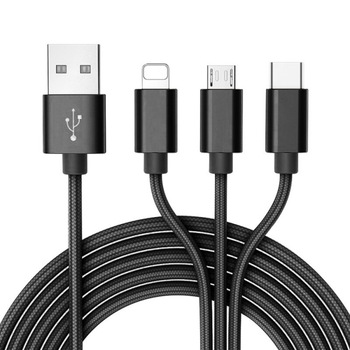 Cablu Date & Incarcare 3in1 - MicroUSB / Lightning / Tip C (Negru) Box Cablu Date & Incarcare 3in1 - MicroUSB / Lightning / Tip C (Negru) Box