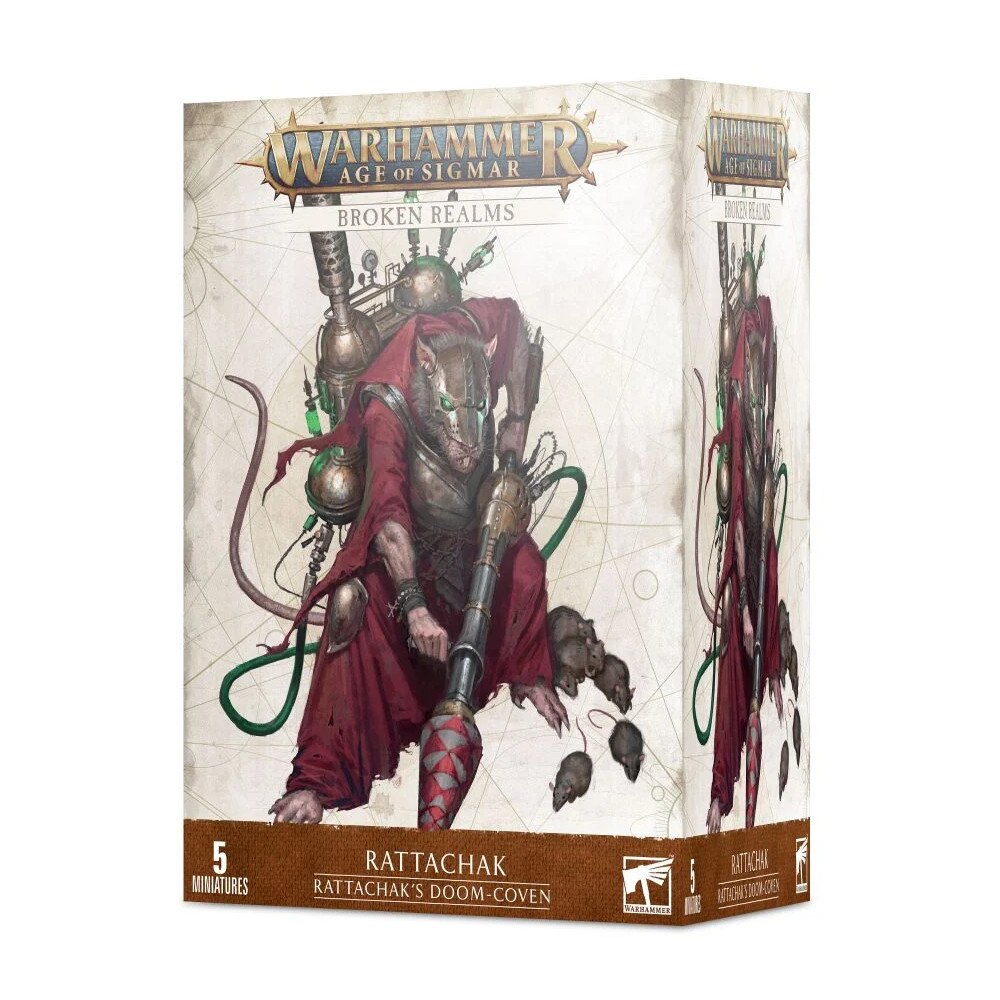 Pachet Miniaturi Warhammer Age of Sigmar, Games Workshop, Broken Realms Rattachak Rattachak's Doom Coven, 5 miniaturi