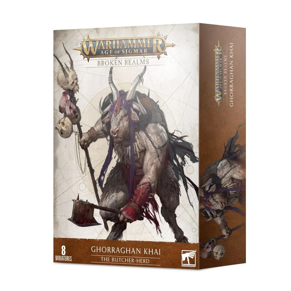 Pachet Miniaturi Warhammer Age of Sigmar, Games Workshop, Broken Realms. The Butcher Herd Ghorraghan Khai, 8 miniaturi
