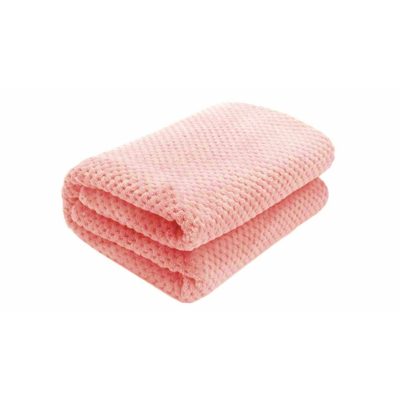 Patura stil scandinav, 150x200 cm, roz piersic, 100% poliester, Roller