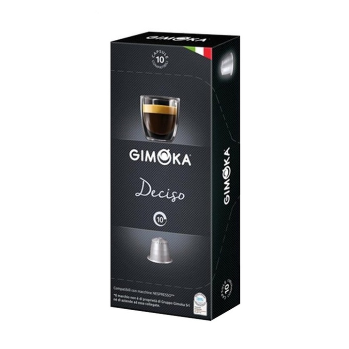 Capsule Cafea Deciso Gimoka 10 buc Compatibile Nespresso, 55 g