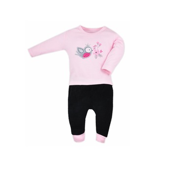 Compleu 2 piese bluza si pantaloni pentru fete Koala Love Birds 06-113, Roz 55656 Compleu 2 piese bluza si pantaloni pentru fete Koala Love Birds 06-113, Roz 55656