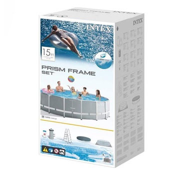 Piscina cu cadru metalic, pompa filtrare apa, husa, scara metalica, covor protectie, capacitate 16805 litri, 457x122 cm Piscina cu cadru metalic, pompa filtrare apa, husa, scara metalica, covor protectie, capacitate 16805 litri, 457x122 cm