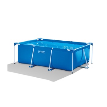 Piscina cadru metalic dreptunghiulara, 3900 litri, Albastru, 300x200x75 cm Piscina cadru metalic dreptunghiulara, 3900 litri, Albastru, 300x200x75 cm