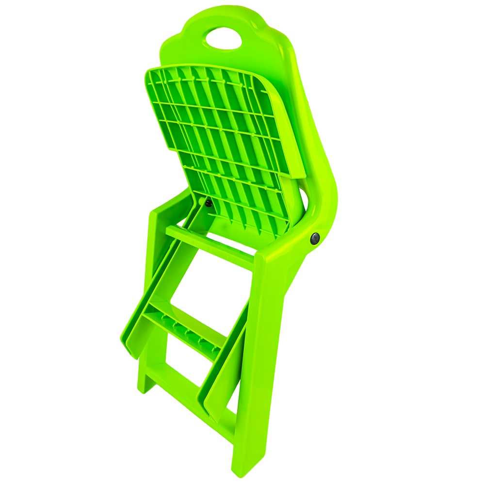Scaunel pentru copii, din plastic, pliabil, Verde, Robentoys®