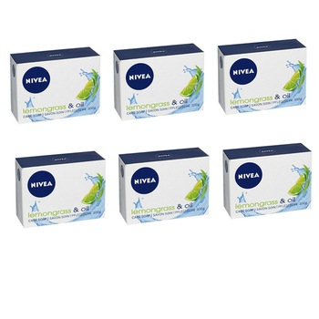 Set 6 x Sapun Solid Nivea Lemongrass & Oil, 100 g Set 6 x Sapun Solid Nivea Lemongrass & Oil, 100 g