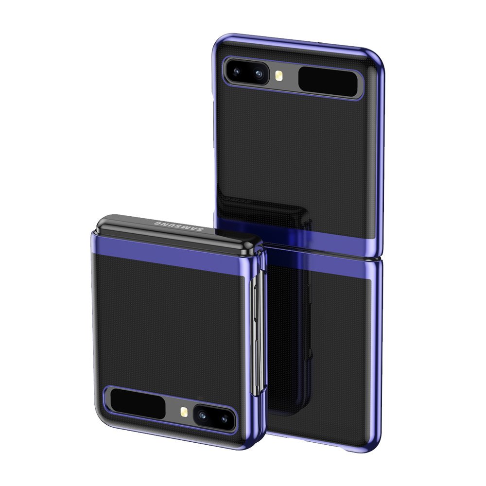 Husa pentru Samsung Galaxy Z Flip electroplating frame blue