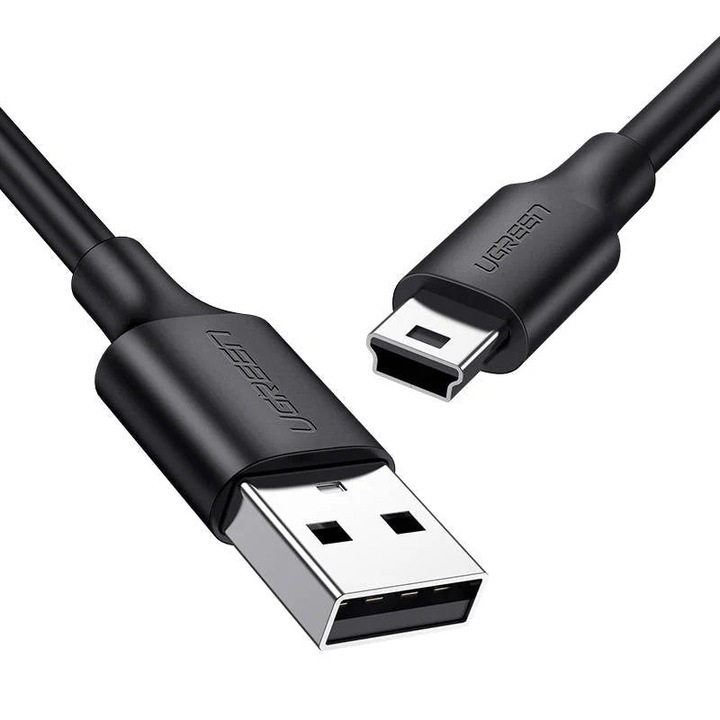 Cablu USB - Mini USB, 480 Mbps, Ugreen, 1,5 m, Negru