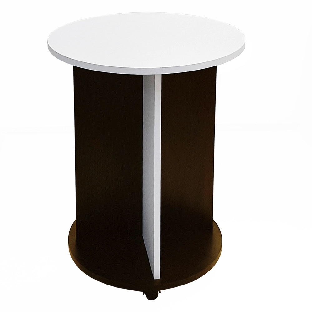 Masuta Palma rotunda, pal alb si wenge , diametru 610 mm , inaltime 720 mm