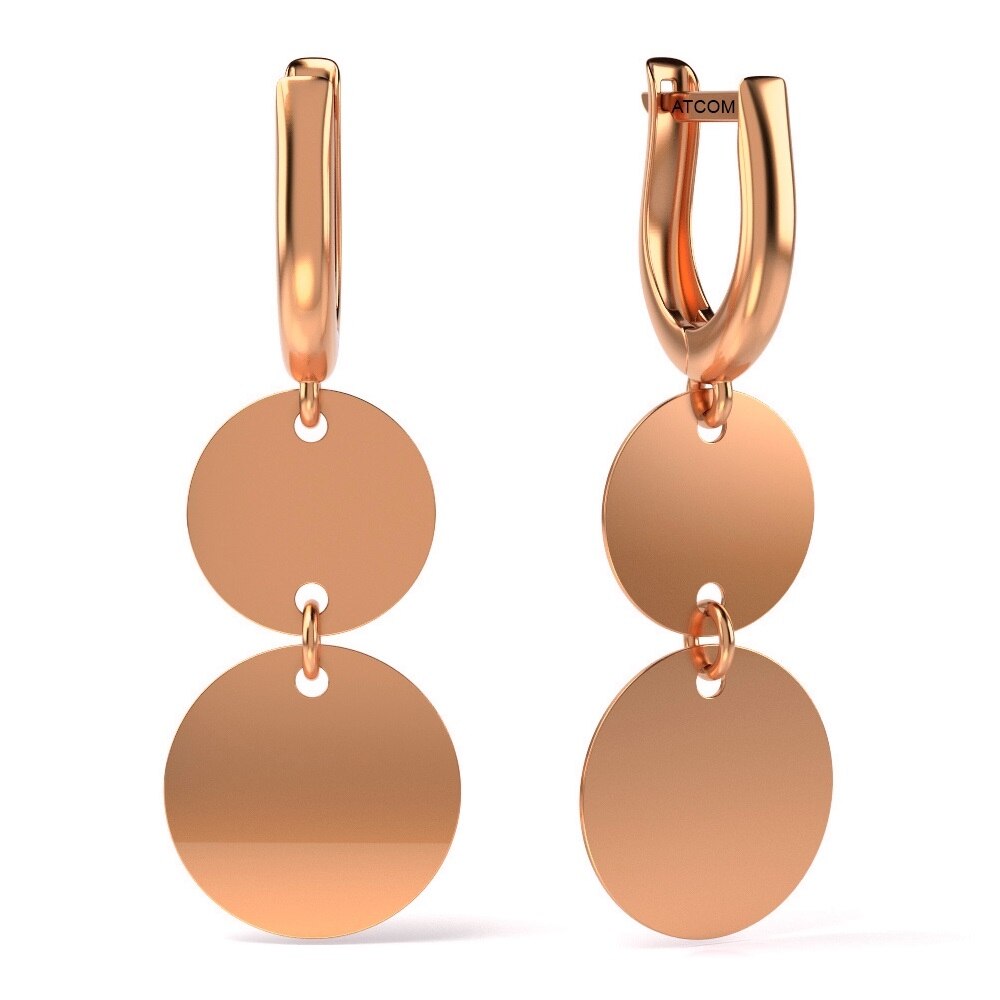 Cercei din aur roz model 31