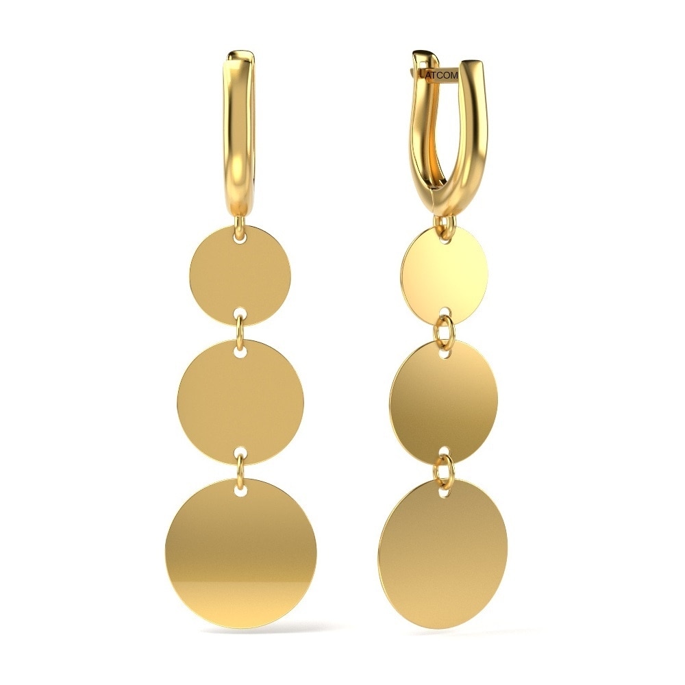 Cercei din aur galben model 45