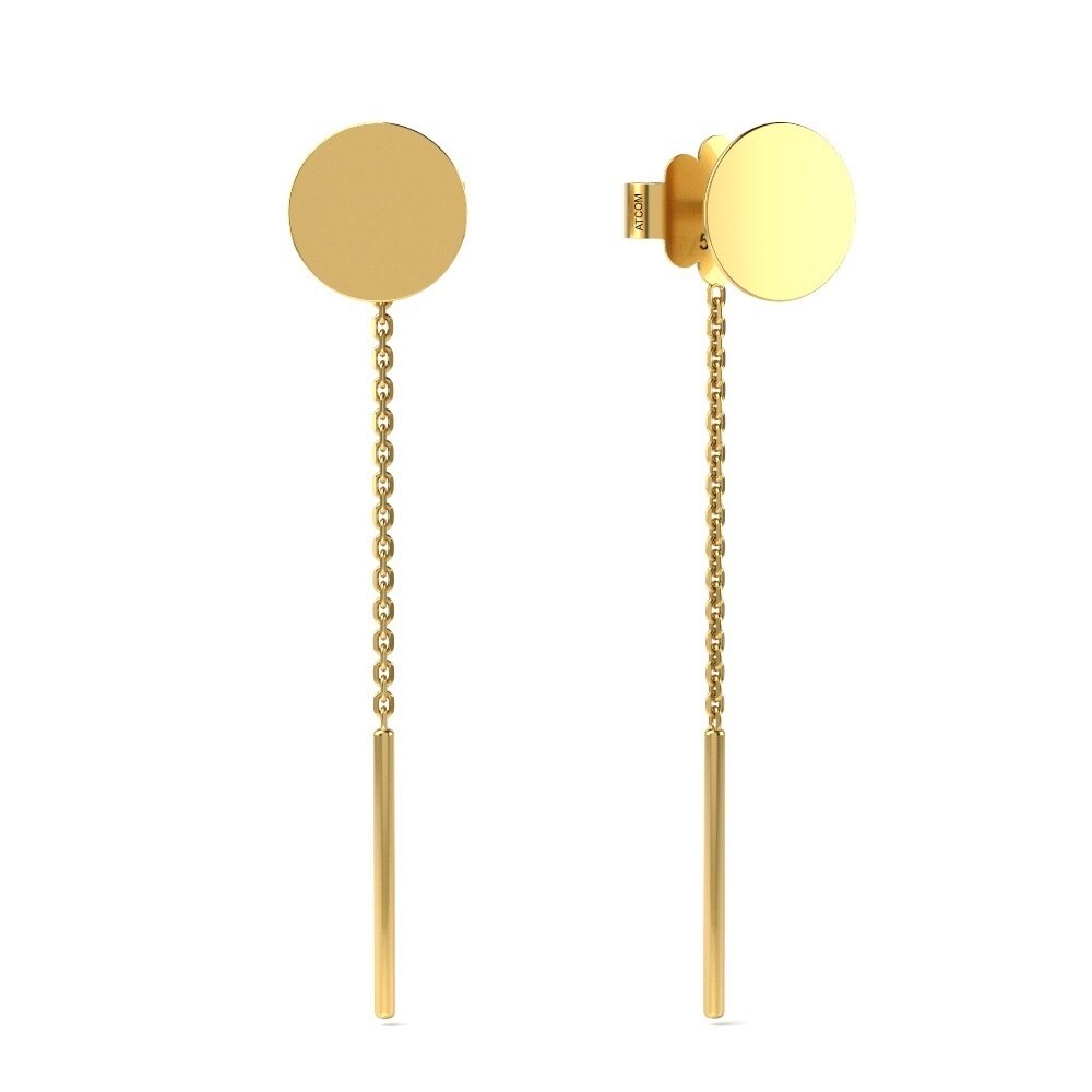 Cercei din aur galben model 47