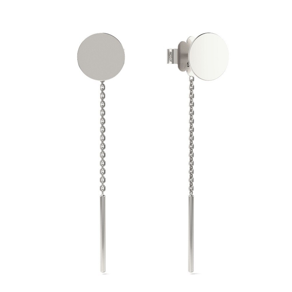 Cercei din aur alb model 47