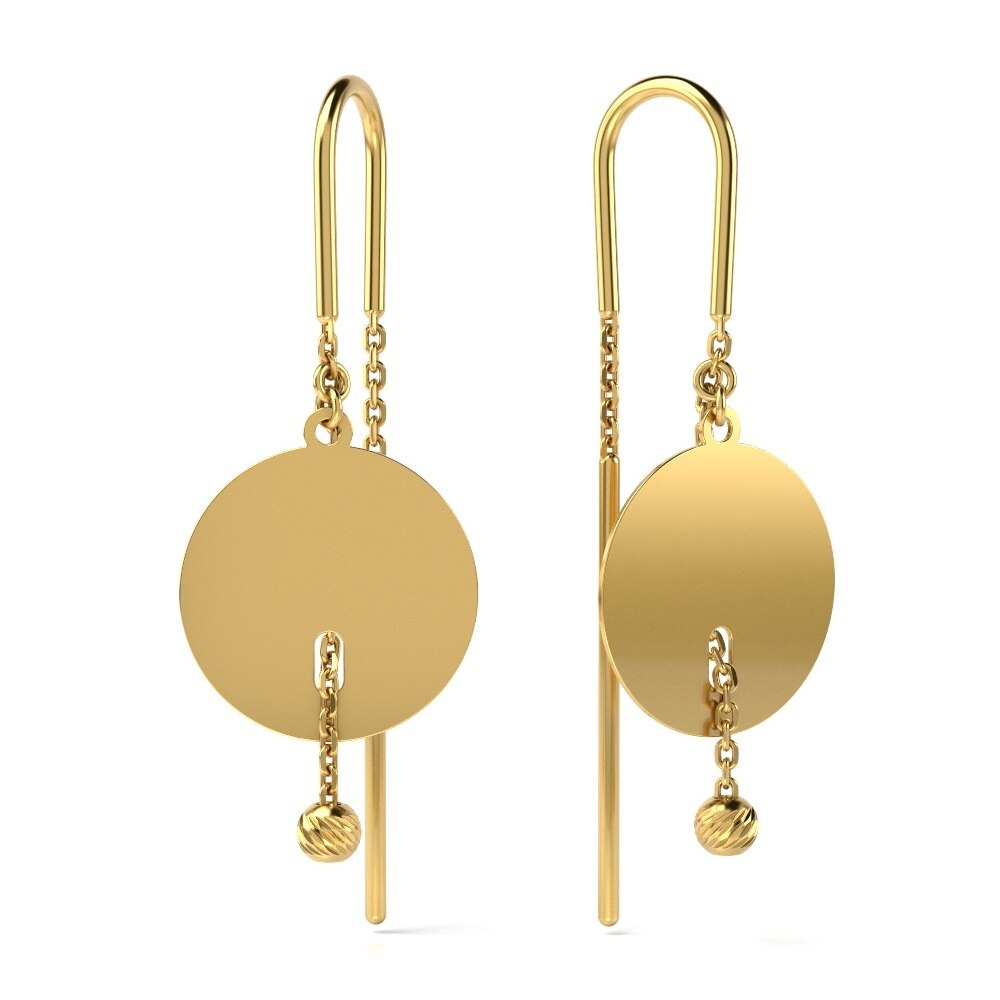 Cercei din aur galben model 32