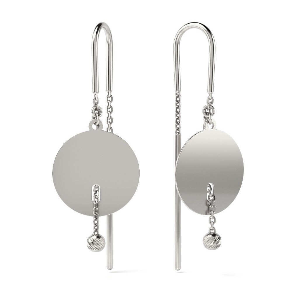 Cercei din aur alb model 32