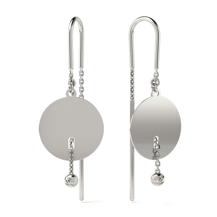 Обеци от бяло злато модел 32