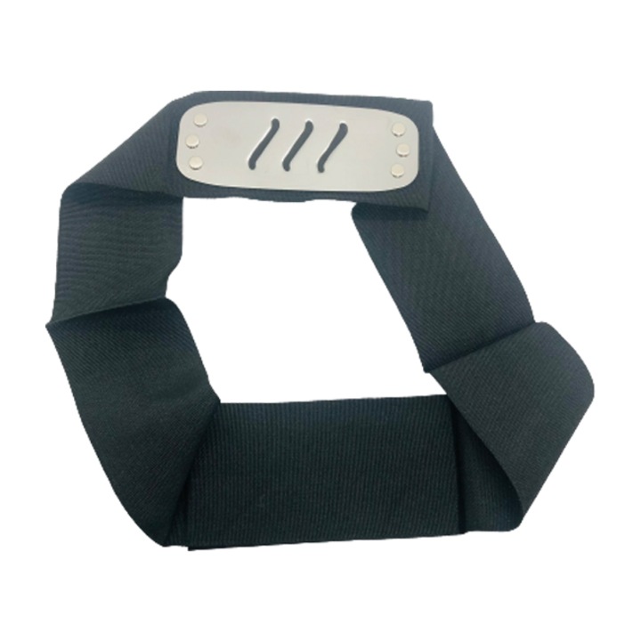 Set Bandana Naruto, Simbolul Izvorului Fierbinte, si manusi, 18x13 cm, Negru, Shop Like A Pro®