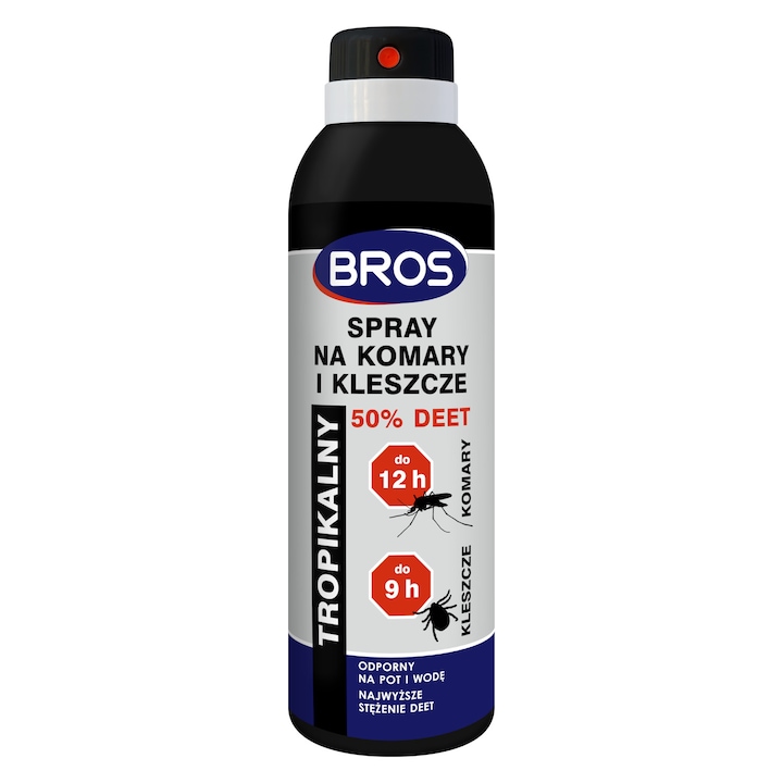 Spray anti tantari, capuse si muste 50% DEET Bros, 180 ml
