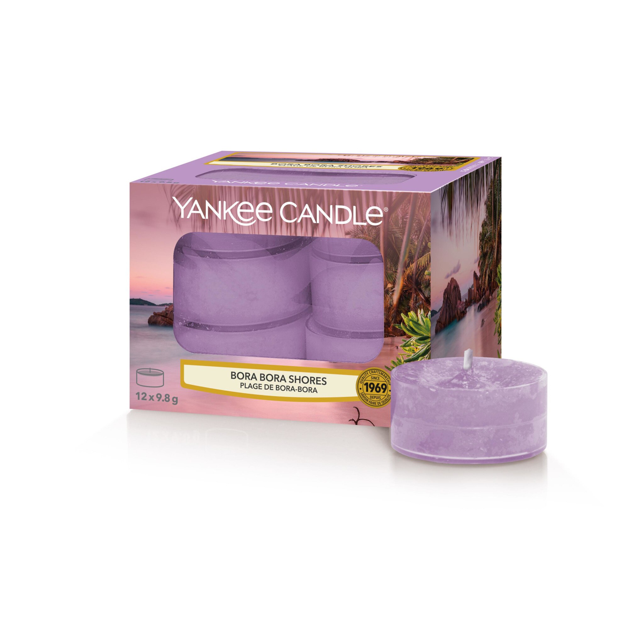 Set 12 lumanari parfumate tip pastila Bora Bora Shores, Yankee Candle